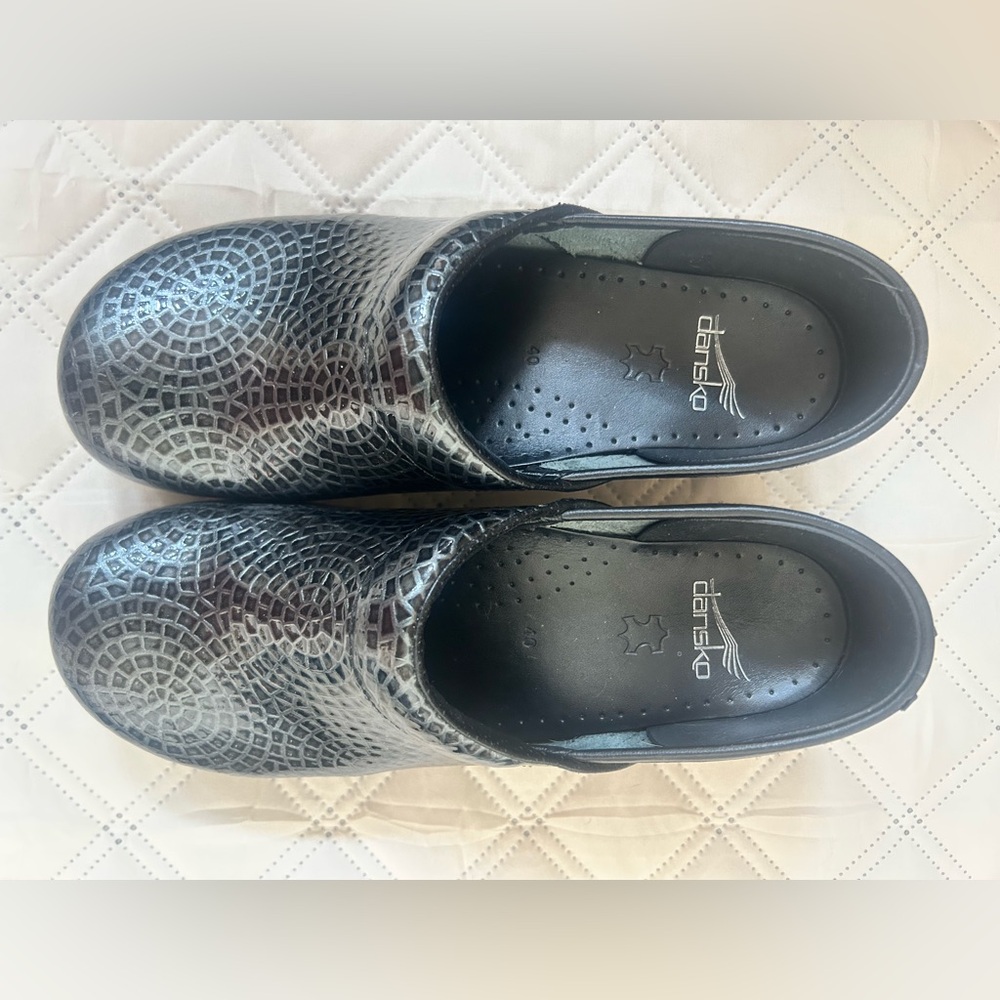 Dansko Black Textured Clogs